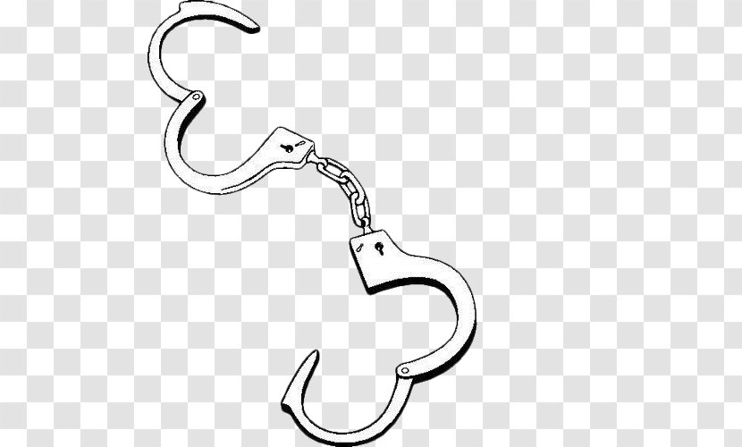 Handcuffs Gratis - Silver - Hand Painted Transparent PNG
