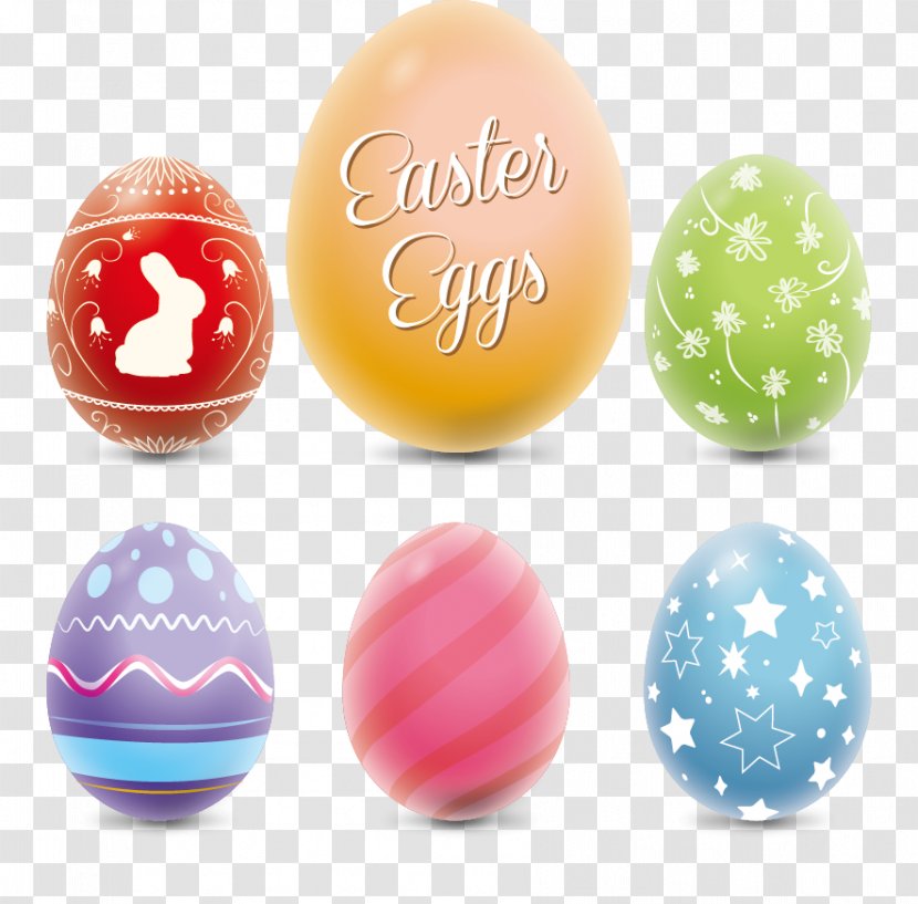 Easter Bunny Red Egg - Vector Colorful Eggs Transparent PNG