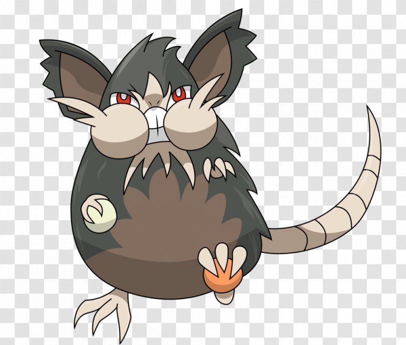Whiskers Pokémon Sun And Moon Red Blue Raticate Alola - Heart Transparent PNG
