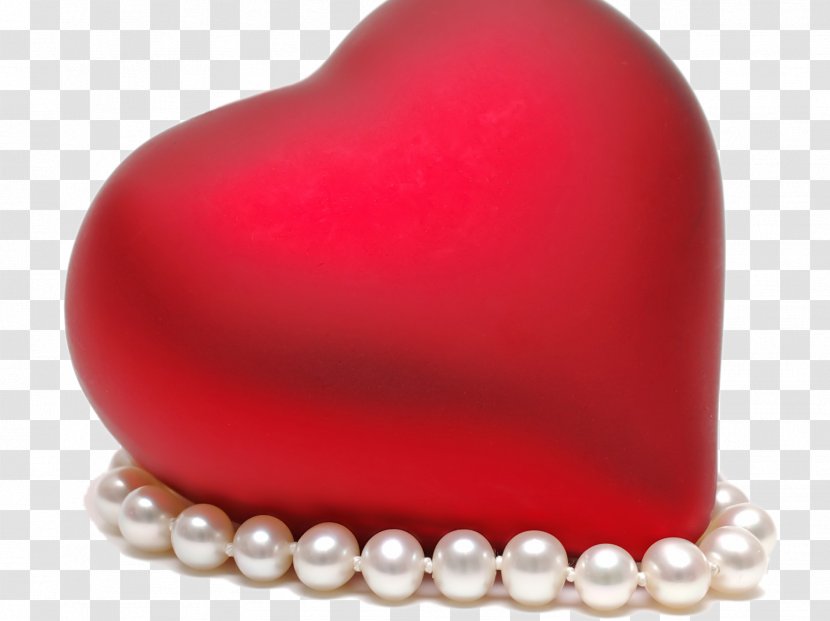 Pearl Heart Valentines Day Buckle Red Transparent PNG