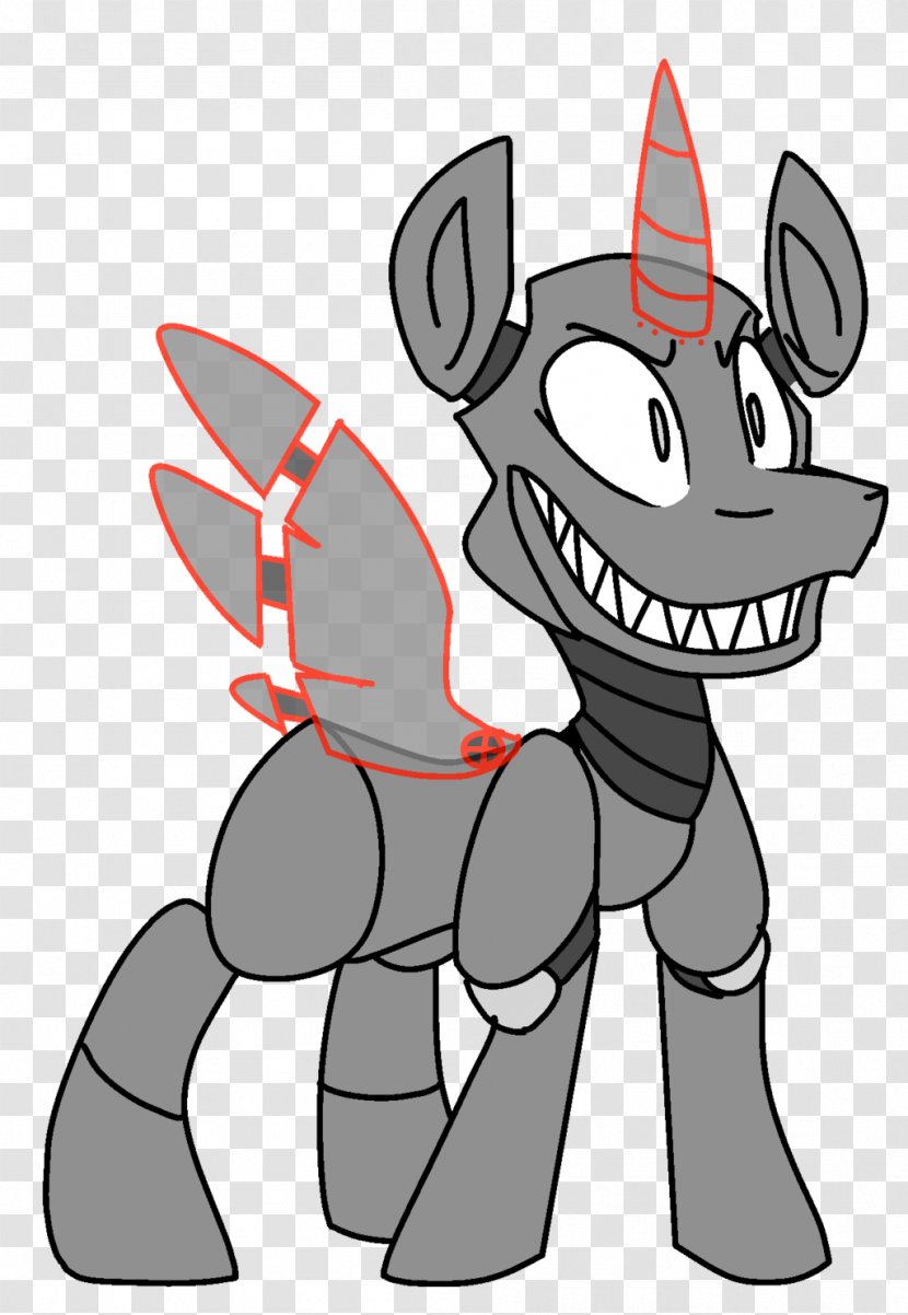 Animatronics Five Nights At Freddy's 2 Art Pony - Black And White - Toaster Transparent PNG