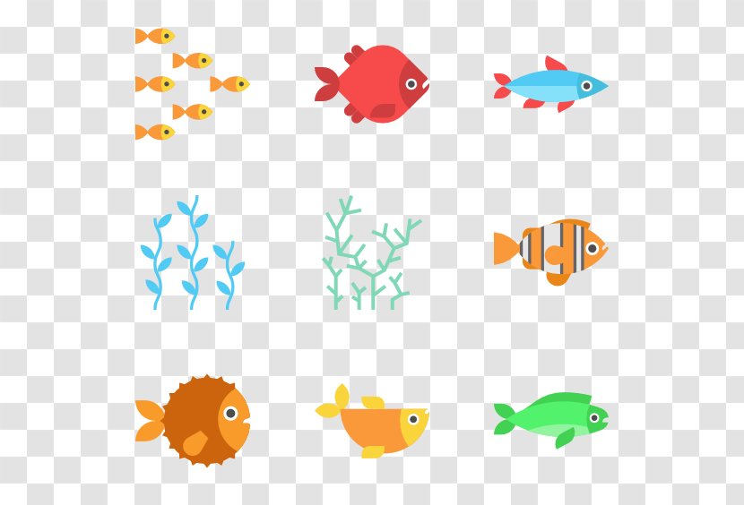 Fish Font - Orange - Sea Life Transparent PNG