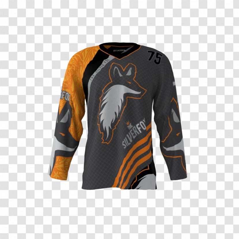 Hockey Jersey T-shirt Sleeve Ice - Orange Transparent PNG