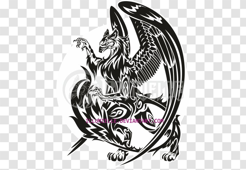 Griffin Tattoo Lion Design Drawing - Fictional Character Transparent PNG