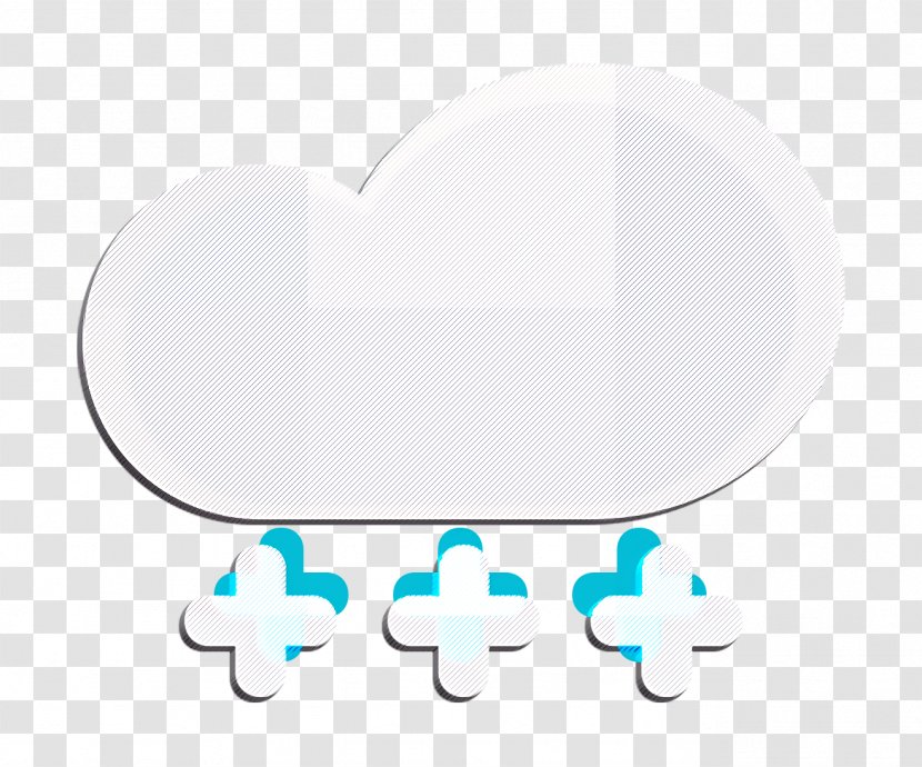 Climate Icon Cloud Flake - Turquoise - Logo Love Transparent PNG