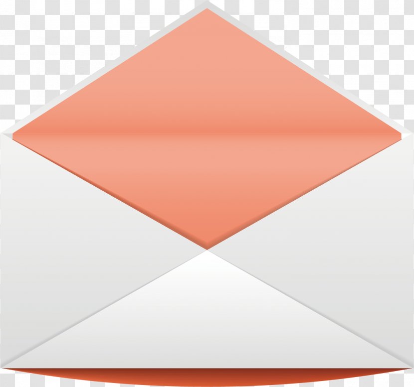 Envelope Love Letter Paper Knife - Orange - Open Transparent PNG