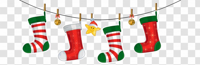 Santa Claus Christmas Stockings Clip Art Day - Stocking Transparent PNG