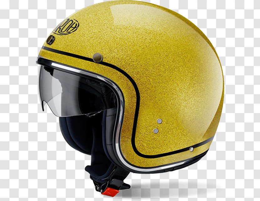 Motorcycle Helmets AIROH Visor - Agv - Gold Color Glitter Transparent PNG