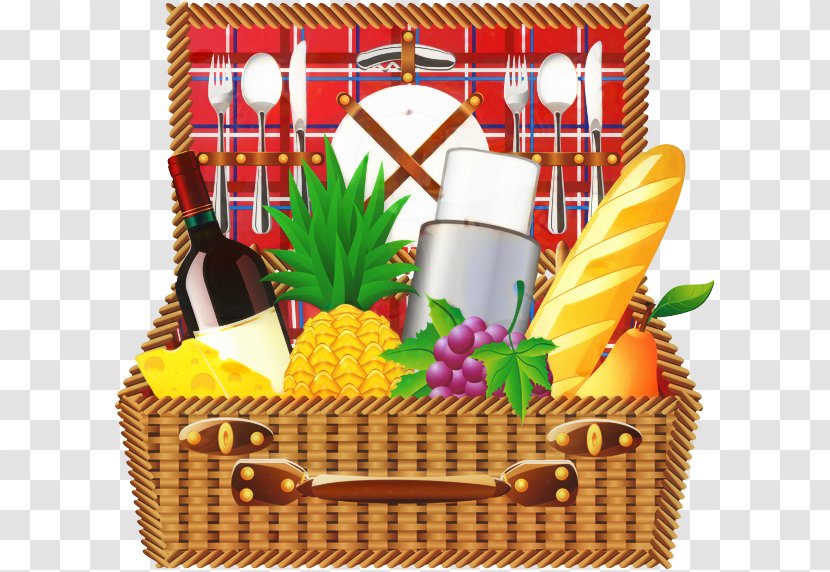 Picnic Baskets Illustration Clip Art - Gift Basket - Food Transparent PNG