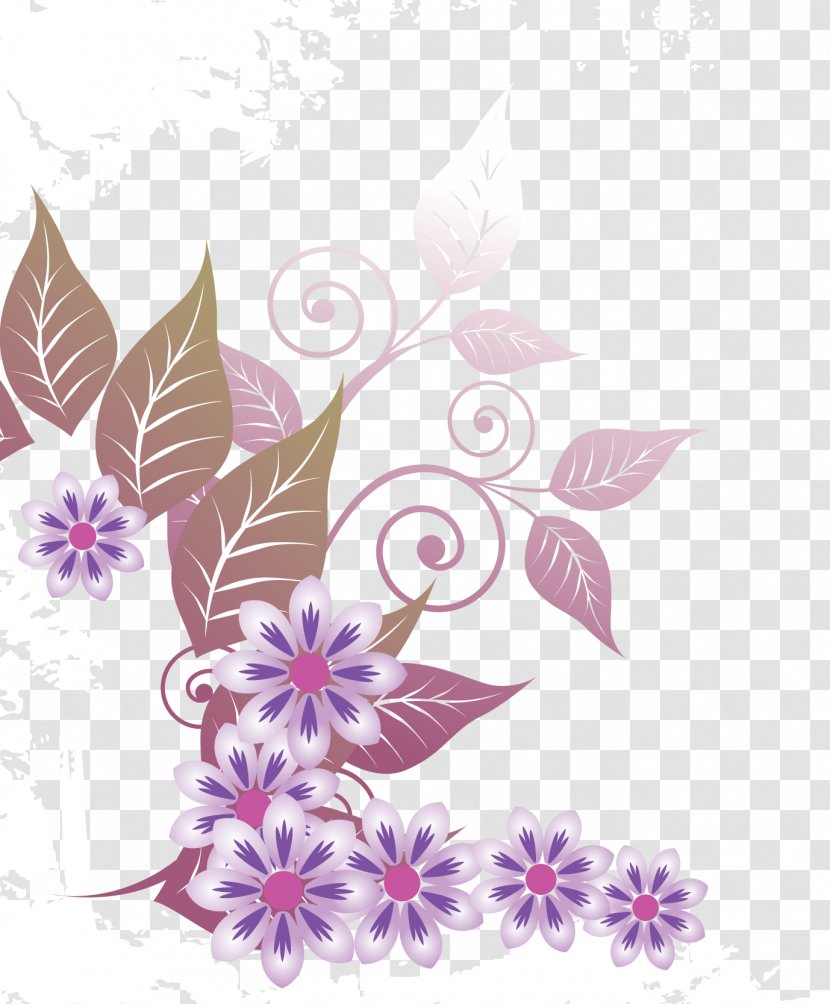 Floral Design Purple - Decoration Material Transparent PNG