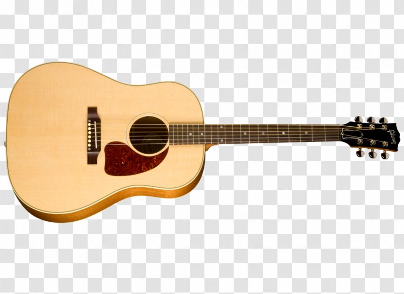 Gibson J-45 ES-335 Hummingbird Dreadnought Acoustic Guitar - Silhouette Transparent PNG