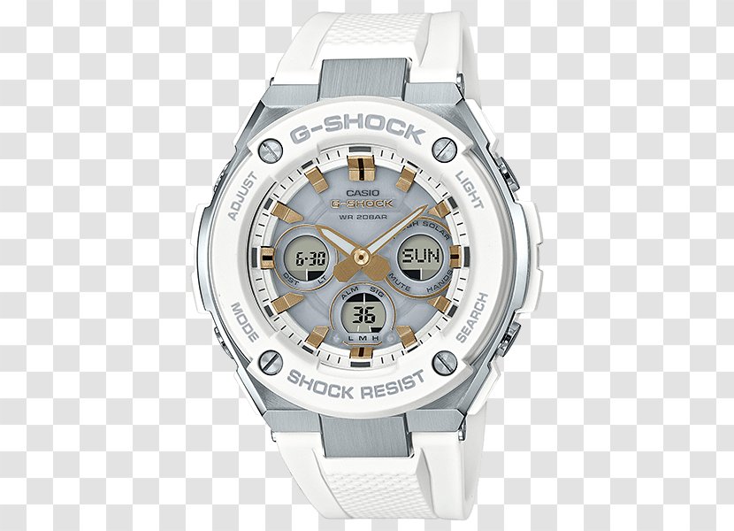 G-Shock GST-S300 Watch Casio GST-B100 GST-W300 - Silver Transparent PNG