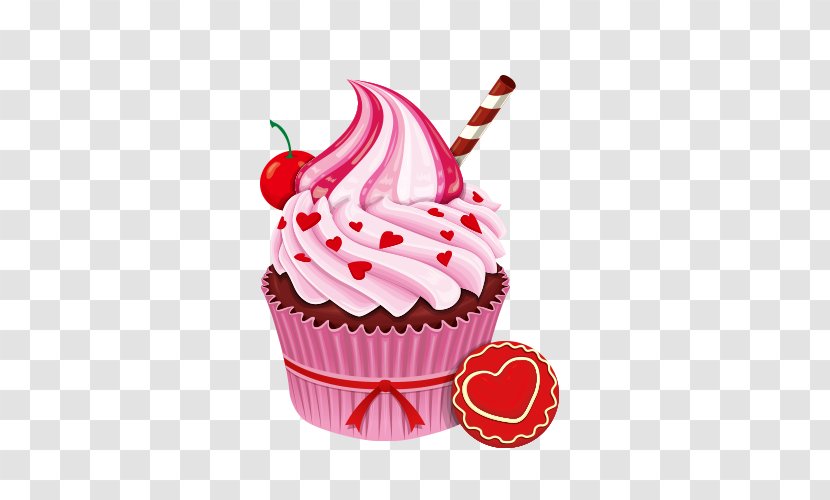 Cupcake Icing Drawing - Baking Cup - Ice Cream Transparent PNG