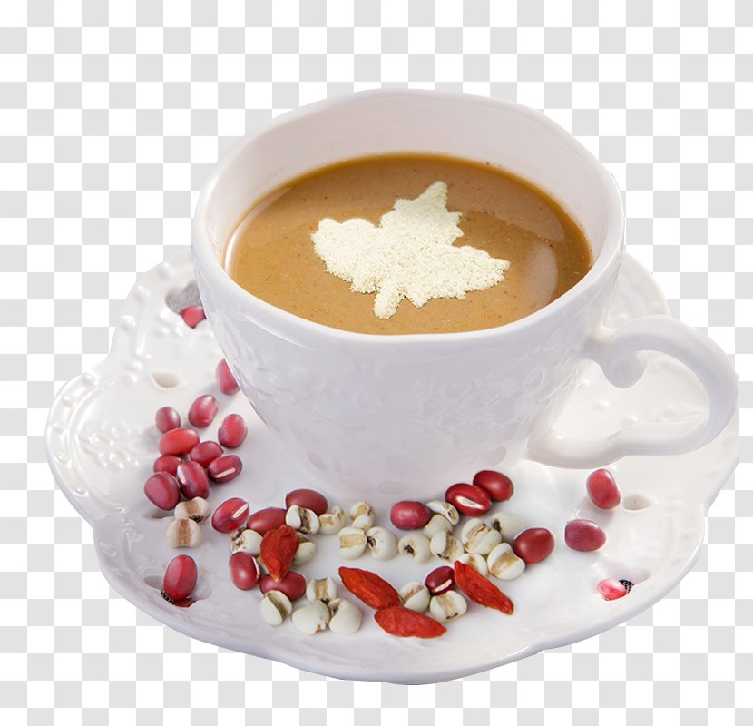 Adlay Instant Coffee Congee Adzuki Bean Powder - Saucer - Red Beans Barley Flour Transparent PNG