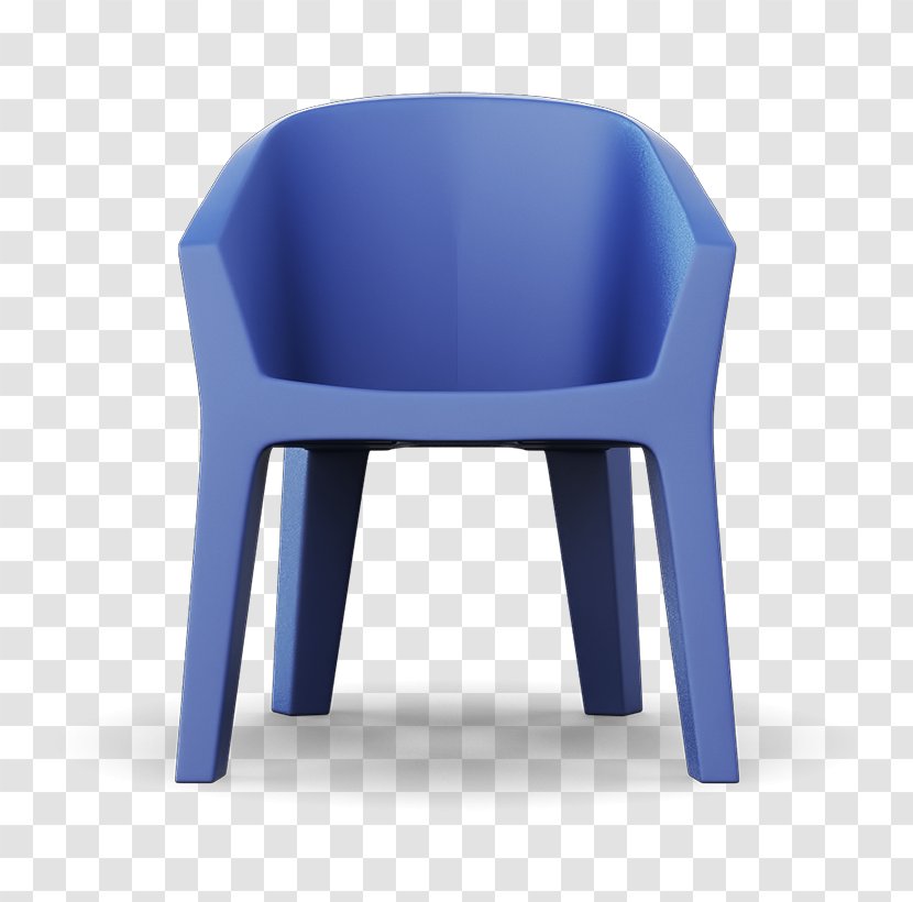 Chair Plastic Armrest - Cobalt Blue Transparent PNG