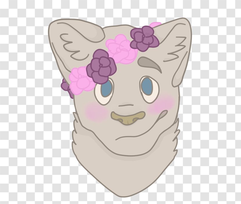 Whiskers Cat Snout Pink M - Tree Transparent PNG