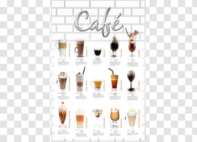 Iced Coffee Cafe Poster Street Art - Stemware Transparent PNG