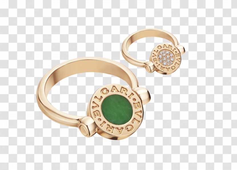 Bulgari Jewellery Wedding Ring Diamond - Rose Gold Rings Transparent PNG
