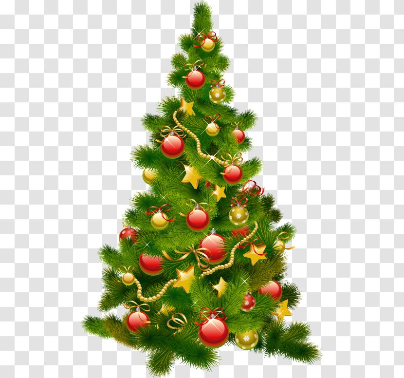 Christmas Tree Ornament Decoration Clip Art - Fir Trees Illuminating Transparent PNG