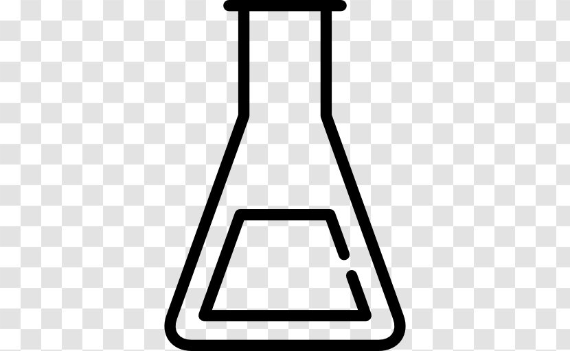 Erlenmeyer Flask Laboratory Flasks Chemistry - Black And White - Conical Transparent PNG