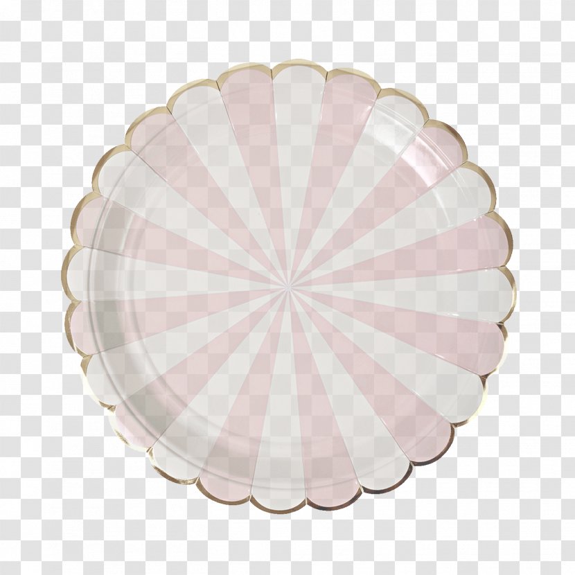 White Pink Plate Petal Circle Transparent PNG
