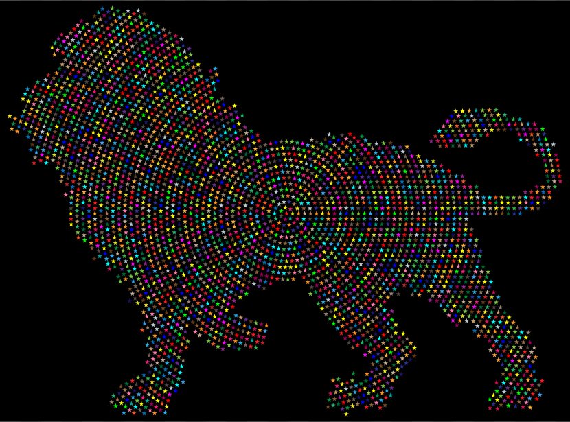 Lion Color Black Clip Art - Digital Scrapbooking - Background Cliparts Transparent PNG