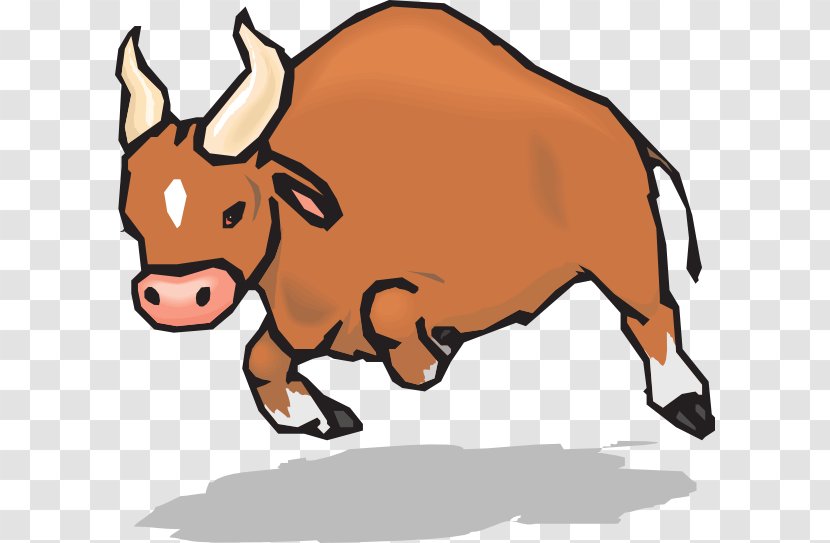Charging Bull Pit Ox Cattle Clip Art - Tail - Christmas Cliparts Oxen Transparent PNG