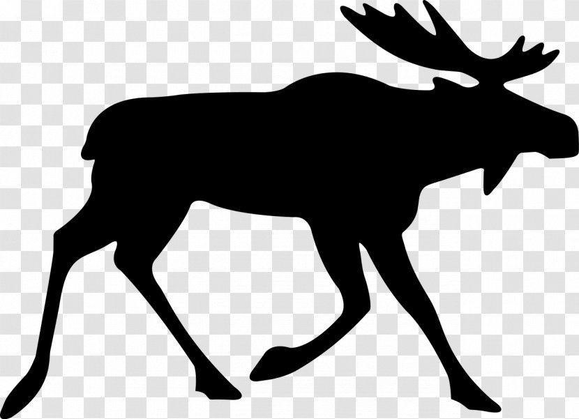 Elk Drawing Deer Clip Art - Silhouette Transparent PNG