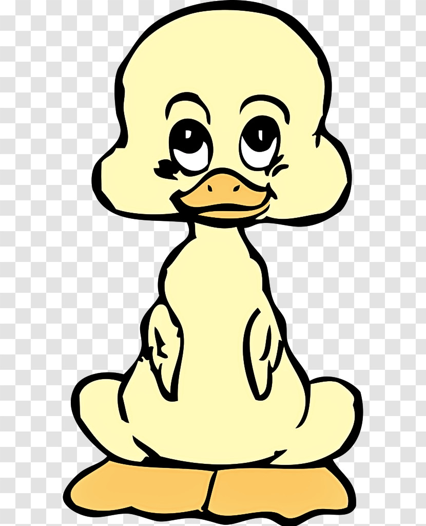 Cartoon Facial Expression Ducks, Geese And Swans Duck Yellow Transparent PNG