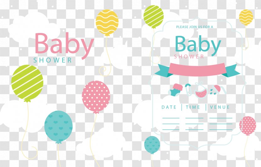 Computer Network Cloud Gratis - Baiyun Background Newborn Invitation Card Transparent PNG