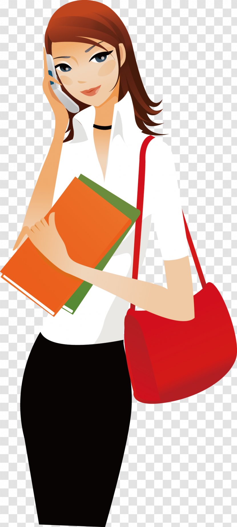 Stock Illustration Royalty-free Clip Art - Cartoon - Women In The Workplace Fashion Redhead Transparent PNG