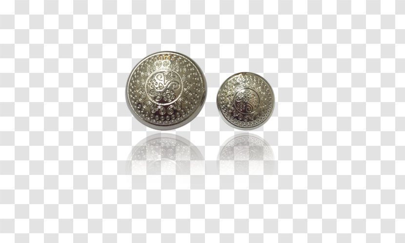 Earring Button Metal Clothing Silver Transparent PNG