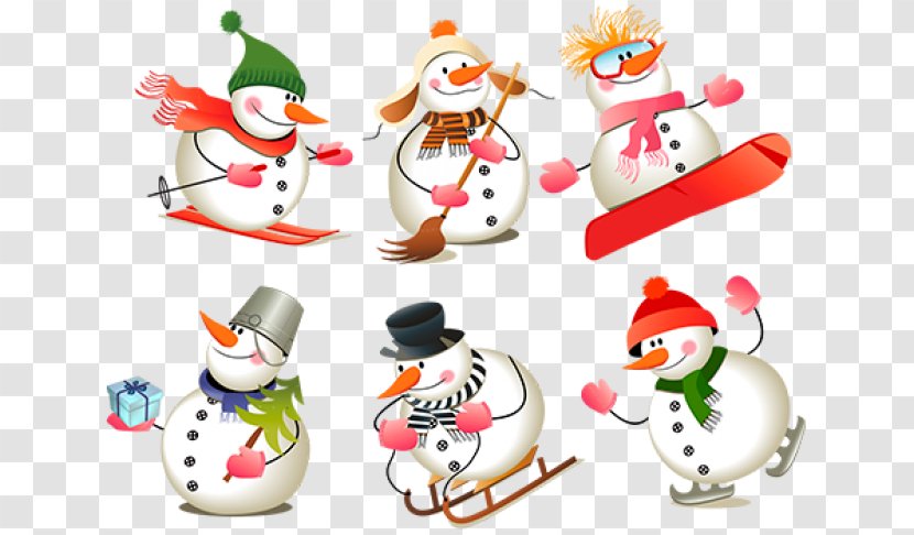 Snowman Christmas Clip Art - Illustrator Transparent PNG