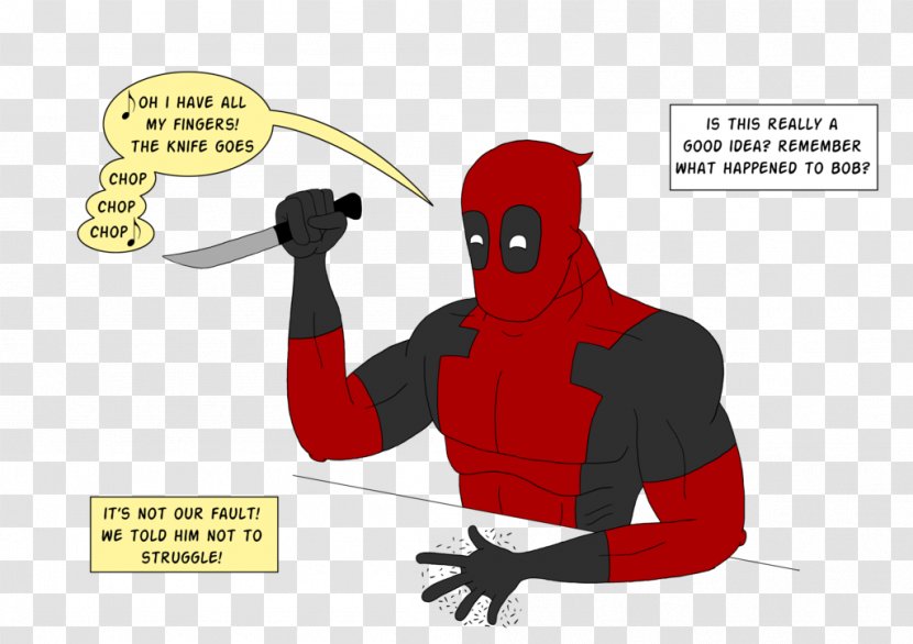 Knife Game Deadpool - Cartoon - Chimichanga Transparent PNG