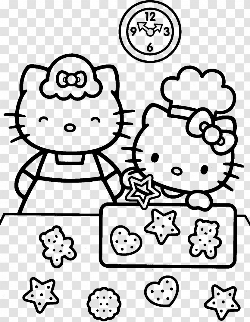 Hello Kitty Coloring Book Child Family - Silhouette Transparent PNG