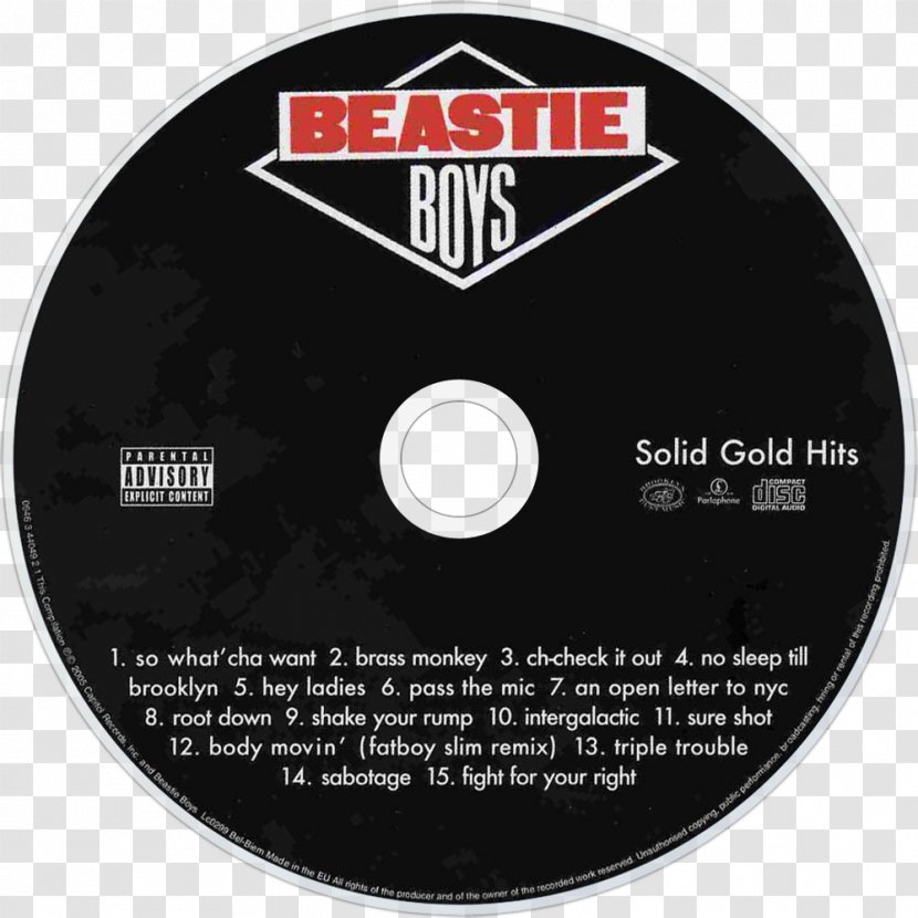Compact Disc Solid Gold Hits Phonograph Record Beastie Boys LP Transparent PNG