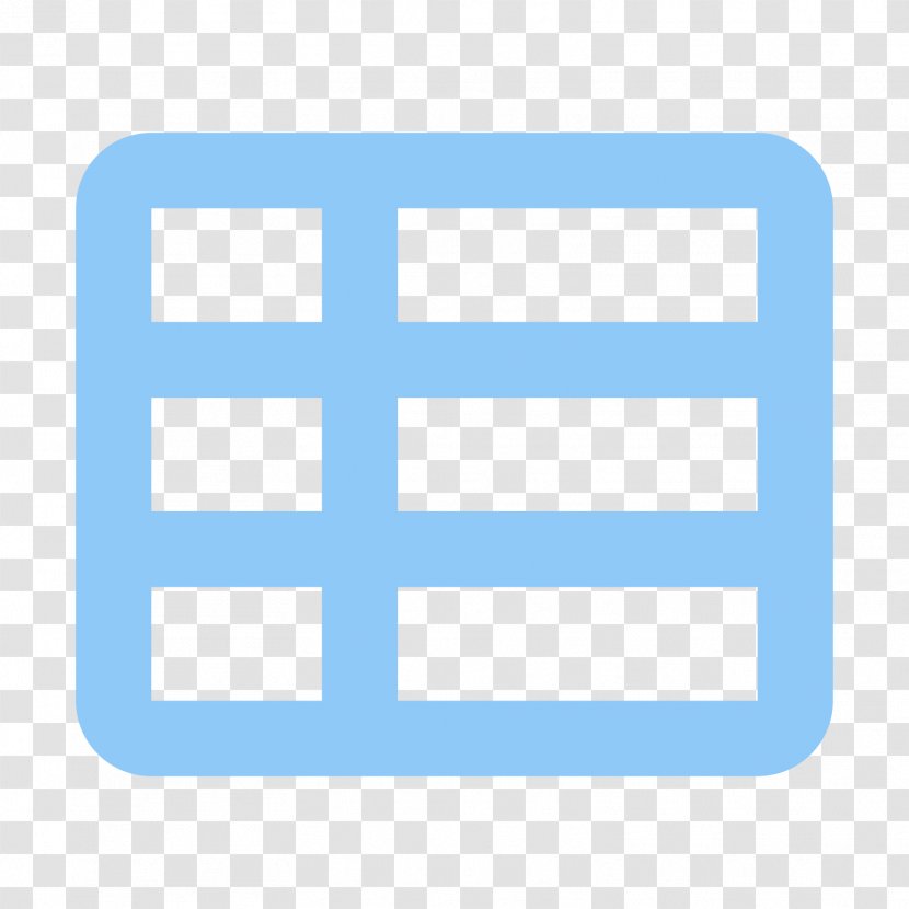 Hamburger Button - Rectangle - Blue Transparent PNG