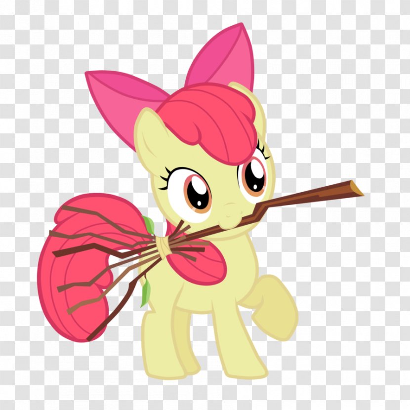 Apple Bloom Pony Applejack Sweetie Belle Scootaloo - Silhouette - Broom Transparent PNG