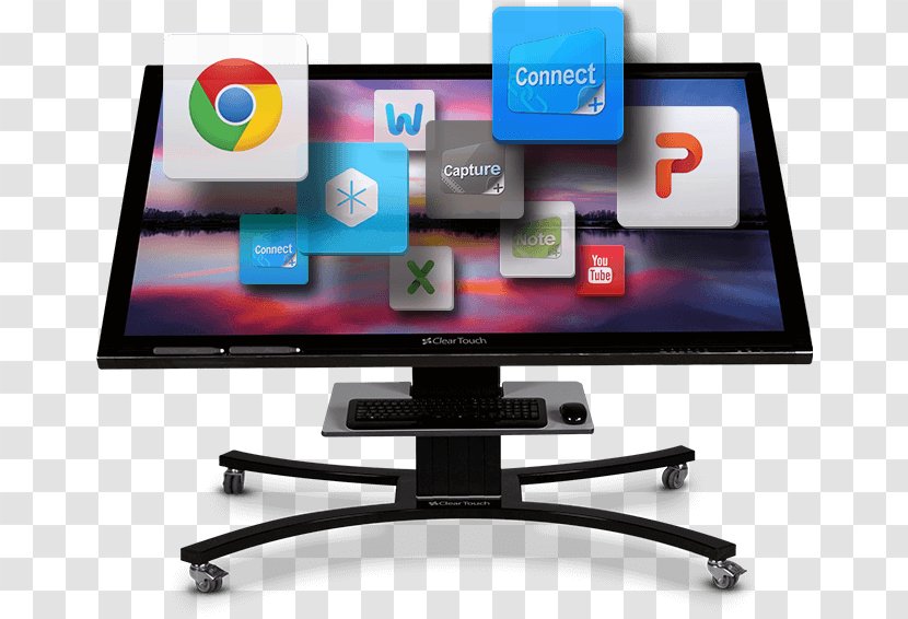 Computer Monitors Flat Panel Display Interactivity Clear Touch Interactive Device - Output - Thousand Oaks Transparent PNG