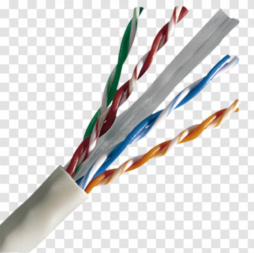 Network Cables Twisted Pair Category 6 Cable Electrical 5 - Utp Transparent PNG