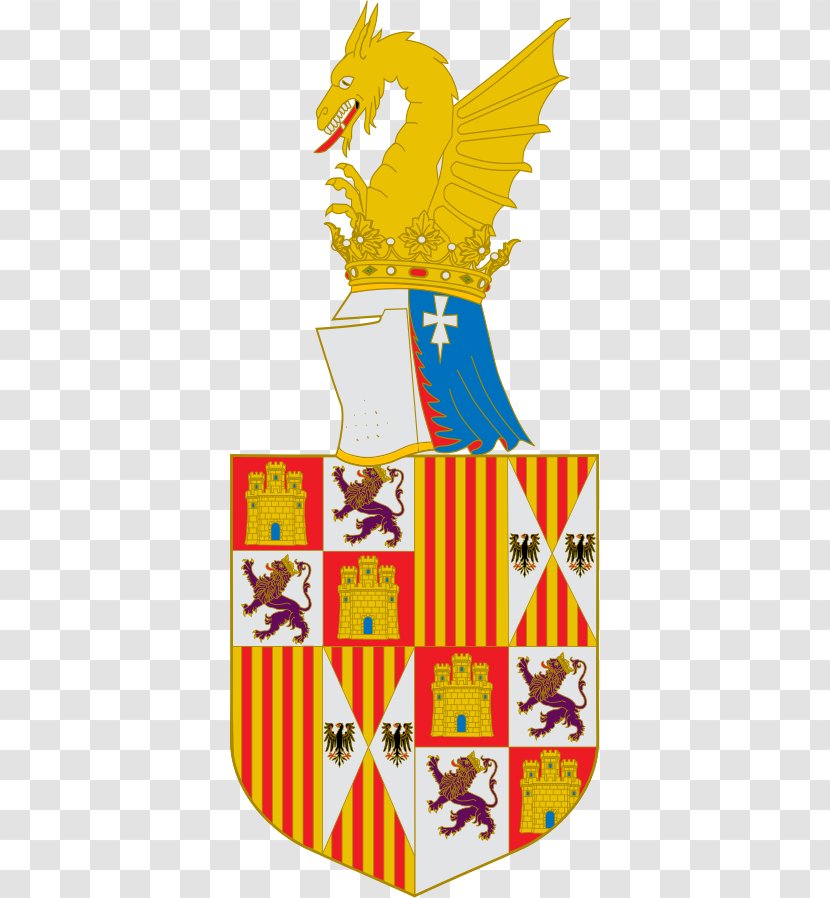 Crown Of Aragon Kingdom Catholic Monarchs Escutcheon - Ferdinand Ii Portugal Transparent PNG