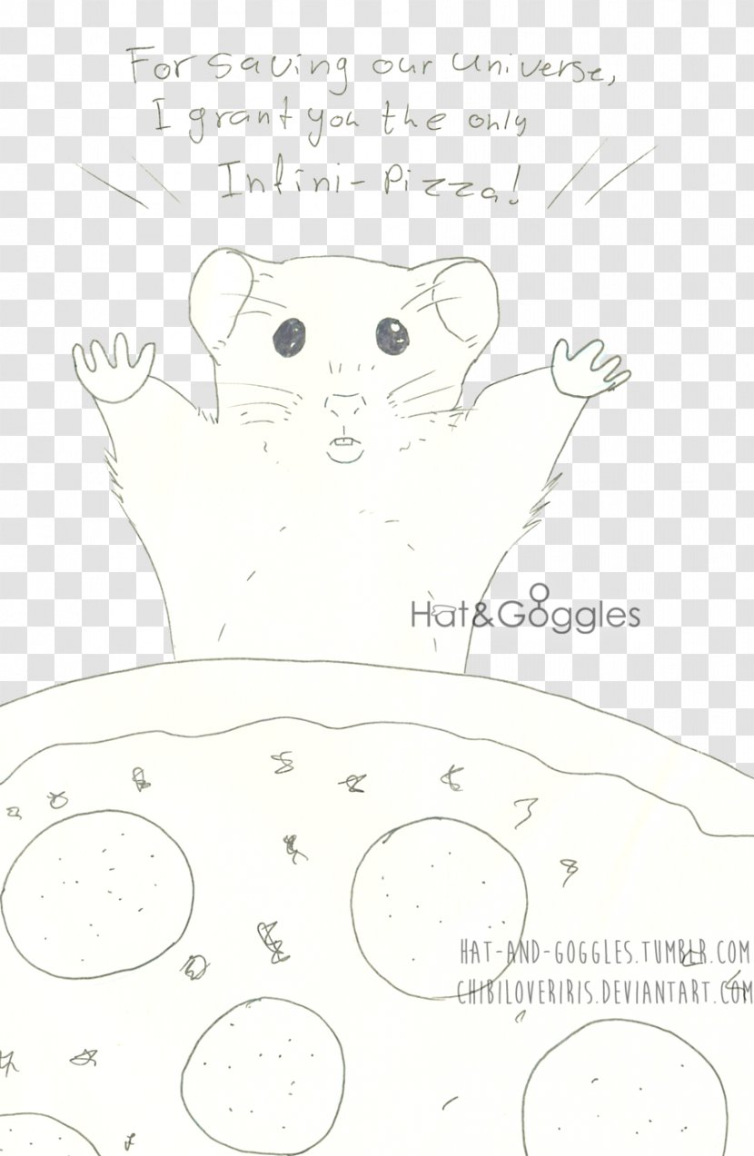 Line Art Cat Sketch - Flower - Cute Hamster Drawing Transparent PNG