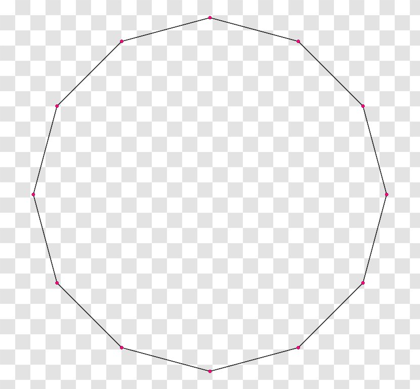 Tetradecagon Circle Triangle Regular Polygon - White - Frame Transparent PNG