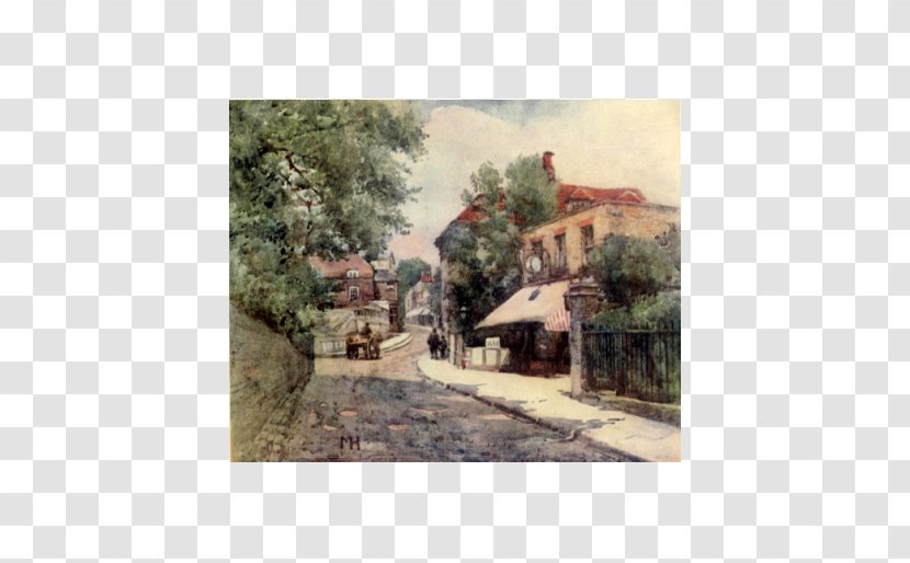 Hampstead Watercolor Painting Art Canvas - House Transparent PNG