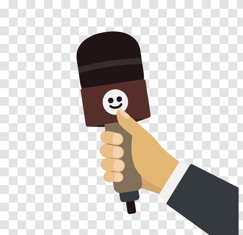 Microphone Drawing Cartoon Illustration - Finger - Grip Arm Vector Material Transparent PNG