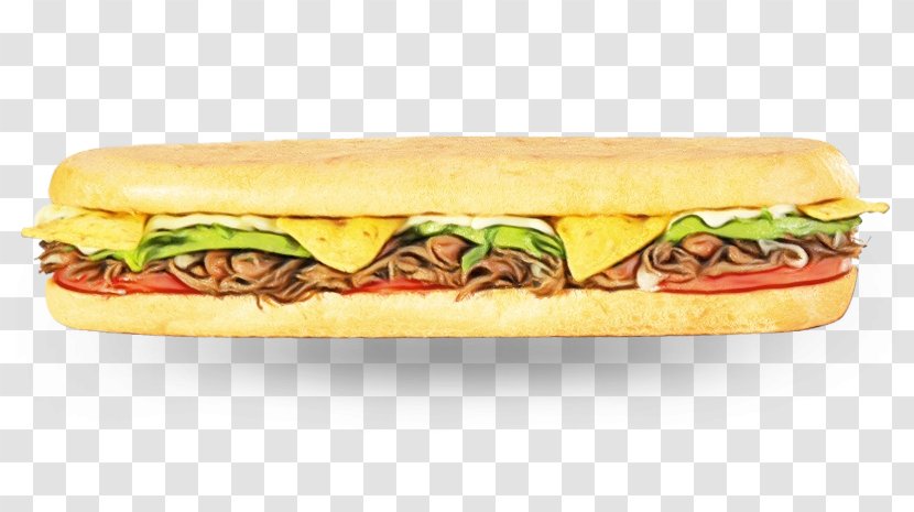 Junk Food Cartoon - Meat - American Cheese Baguette Transparent PNG