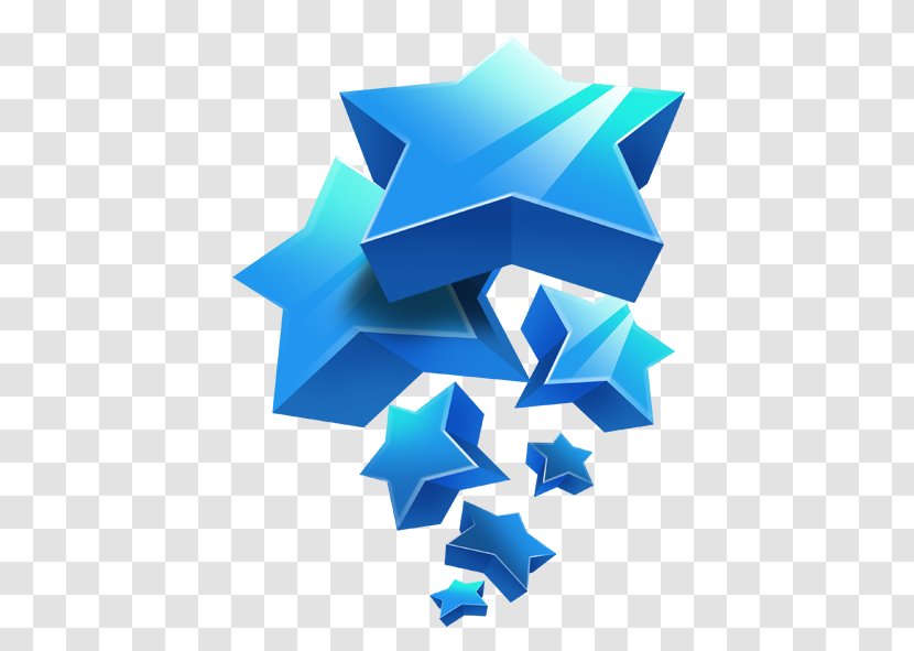 Template Fundal - Blue - 3D Pentagram Transparent PNG