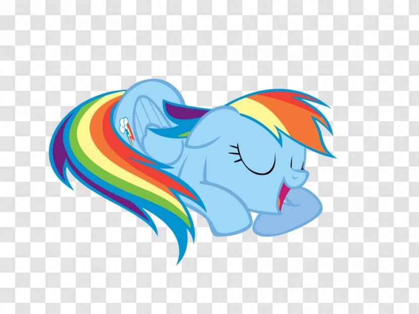 Rainbow Dash Pinkie Pie Twilight Sparkle Pony - Mammal - Sleep Vector Transparent PNG