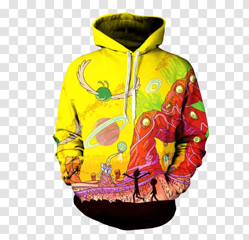 Hoodie T-shirt Rick Sanchez Sweater Bluza - Jumper Transparent PNG