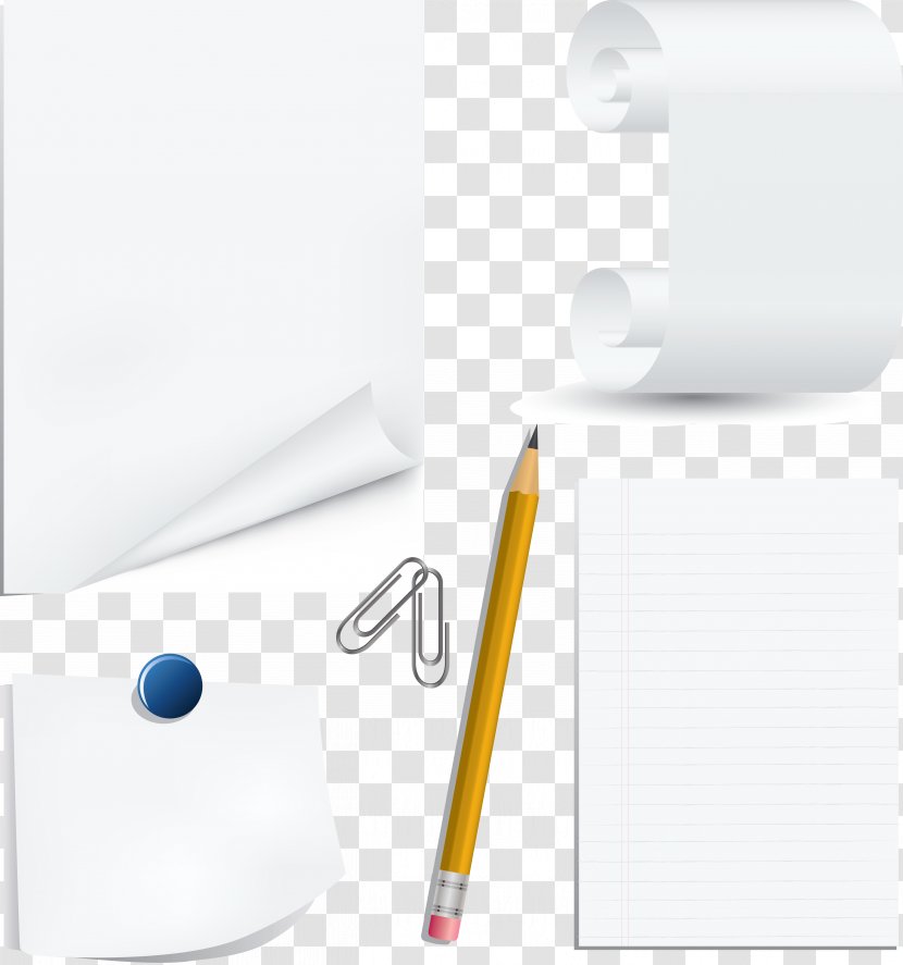Paper Clip Pencil - Sheet Transparent PNG